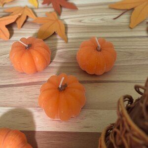 Adorable Pumpkin Votive Candle Set – Cozy Autumn Home & Table Décor, Fall Vibes